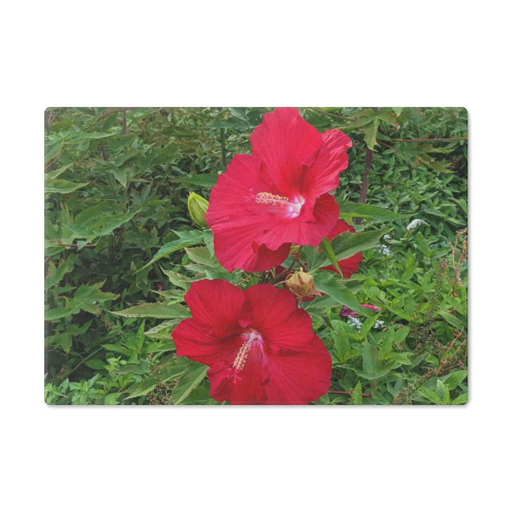 Red Flowers Cutting Board