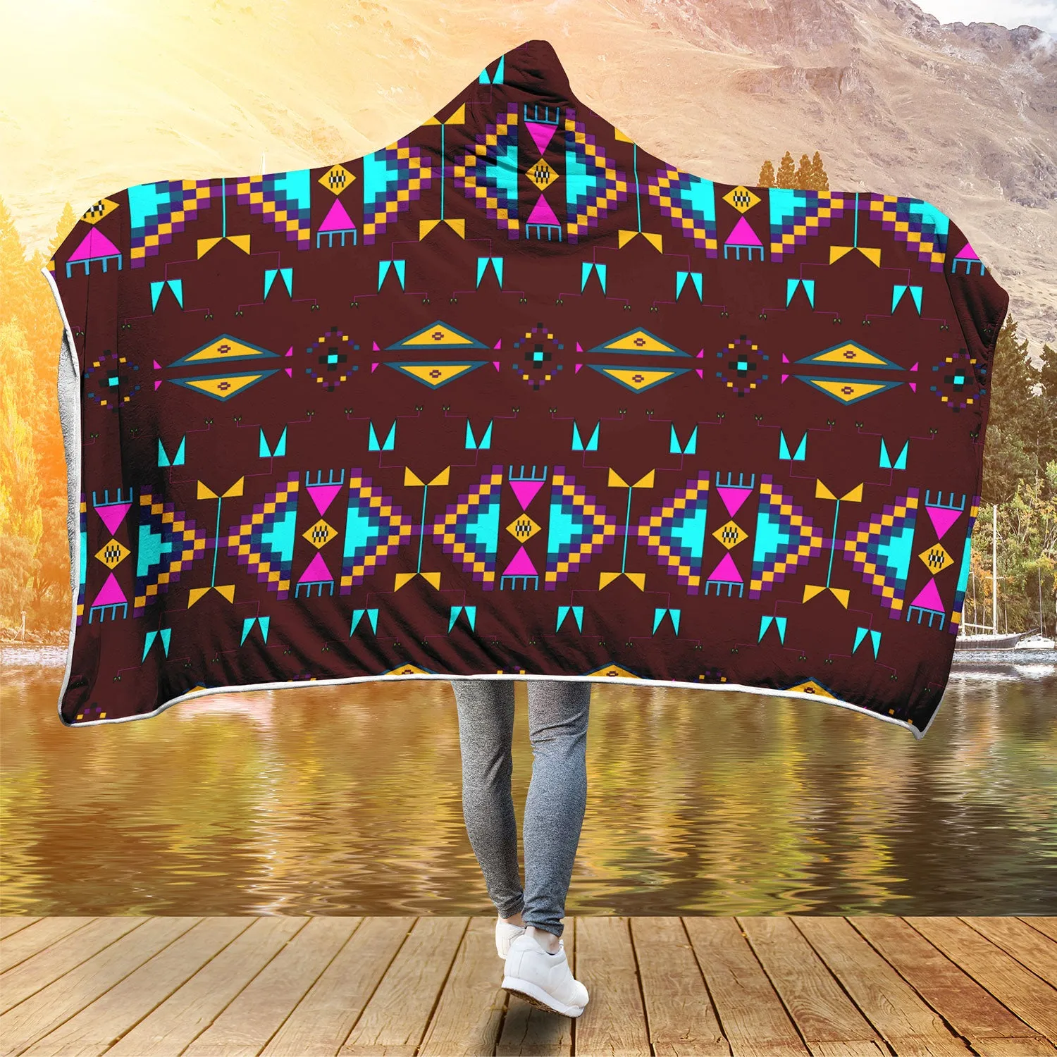 Rite of Passage Pemmican Berry Hooded Blanket