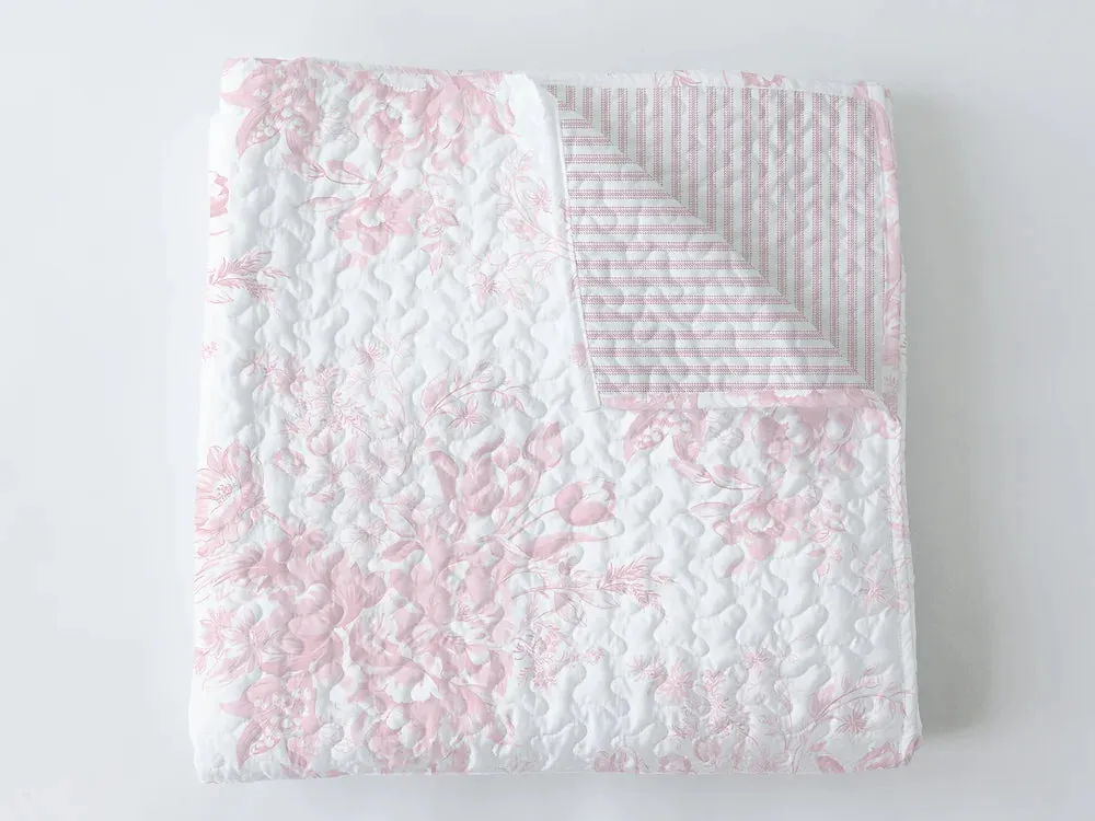 Rose Toile Baby Blanket