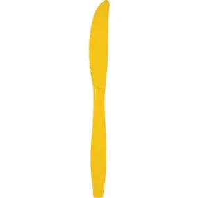 School Bus Yellow Plastic Knives