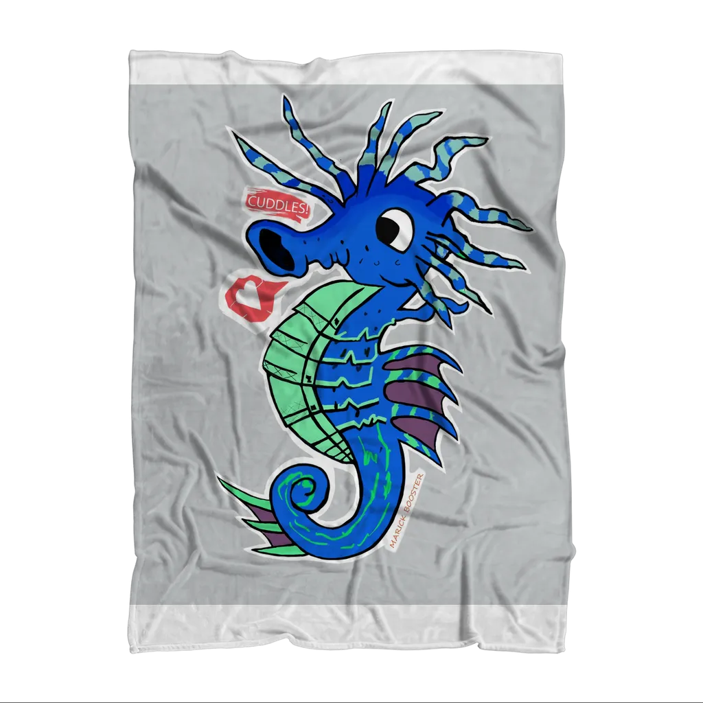 Seahorse Sublimation Throw Blanket