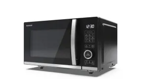 Sharp YCQG204AUB 800W 20 Litre Flatbed Microwave Oven with Grill, Black