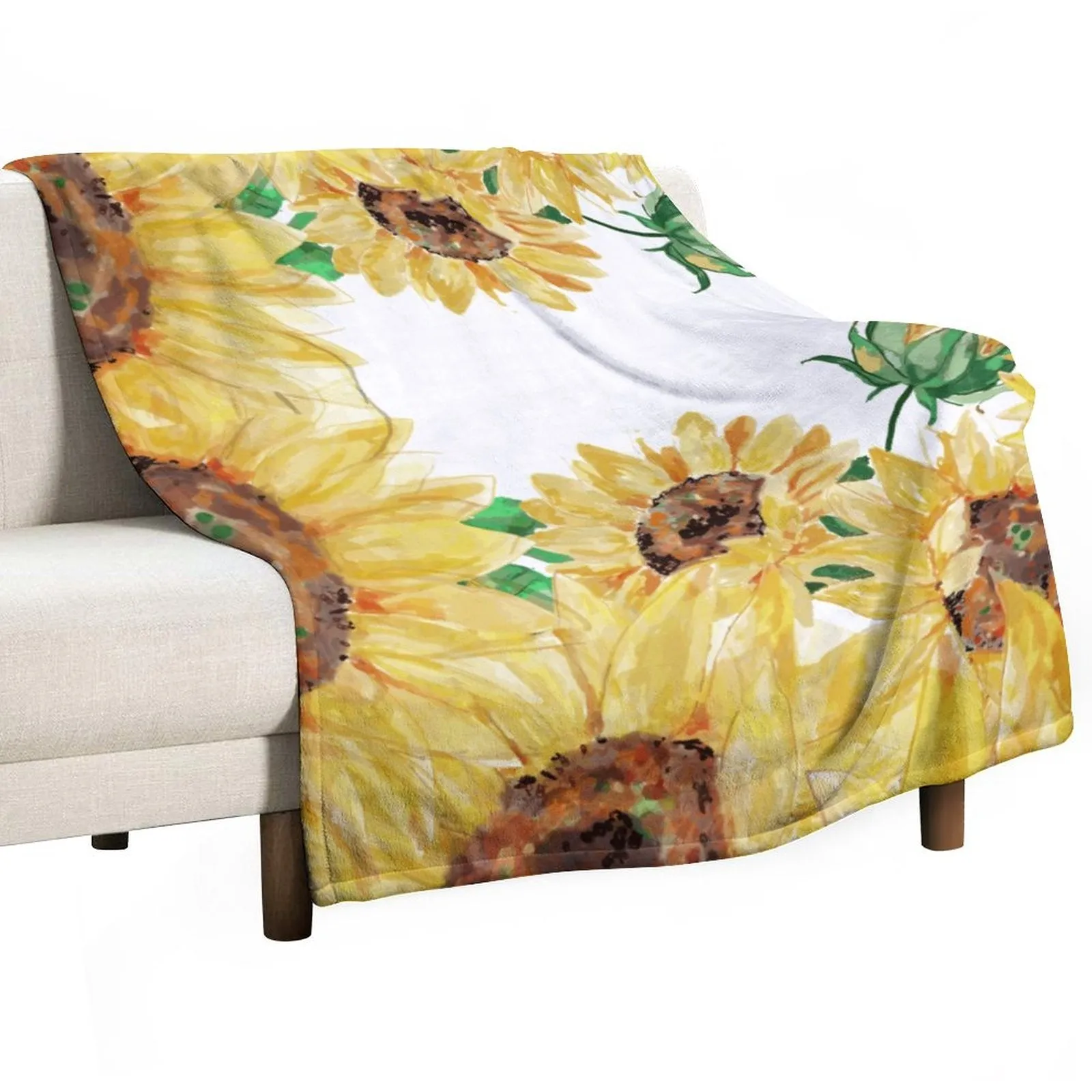 Sunflower Flannel Blanket-30"x40"