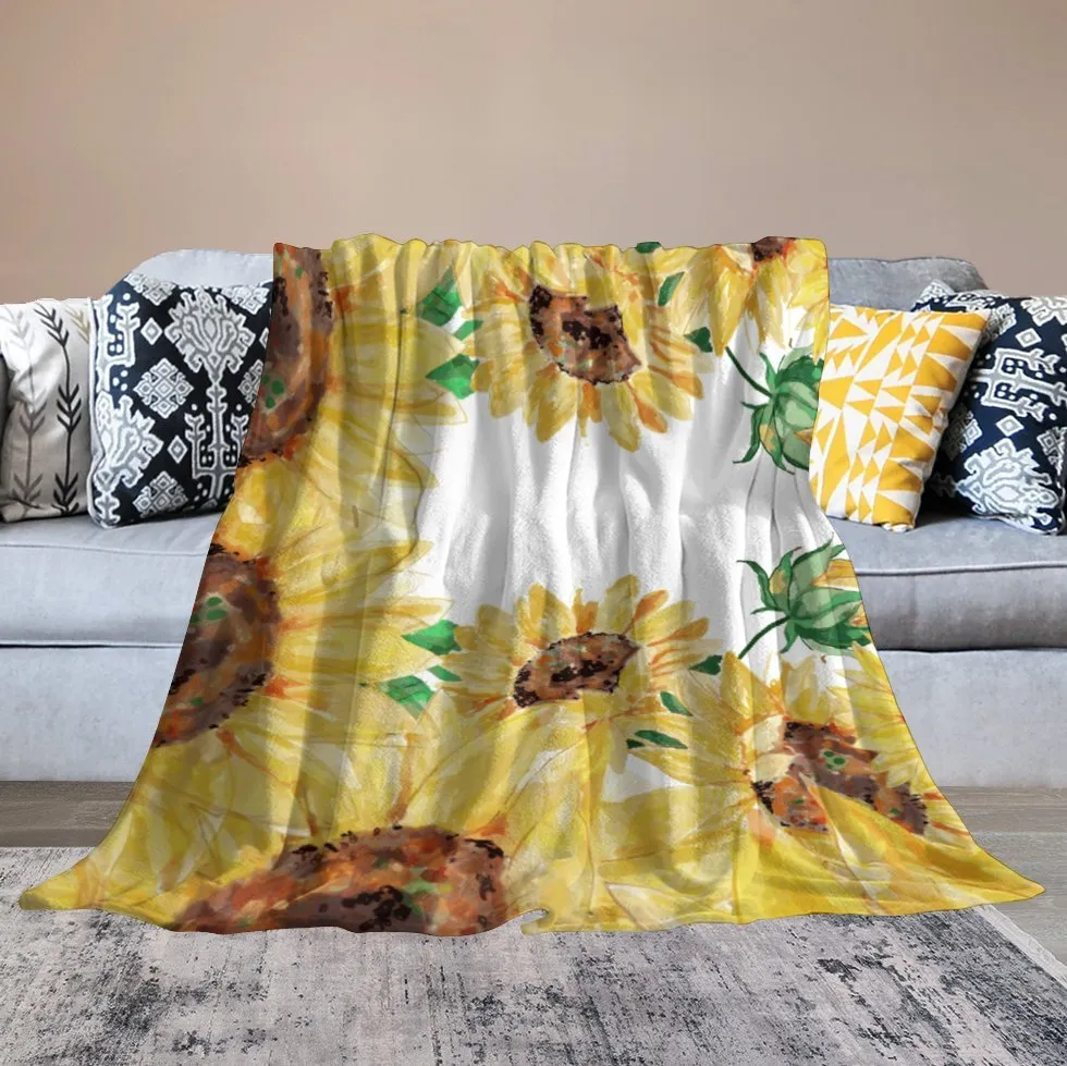 Sunflower Flannel Blanket-30"x40"