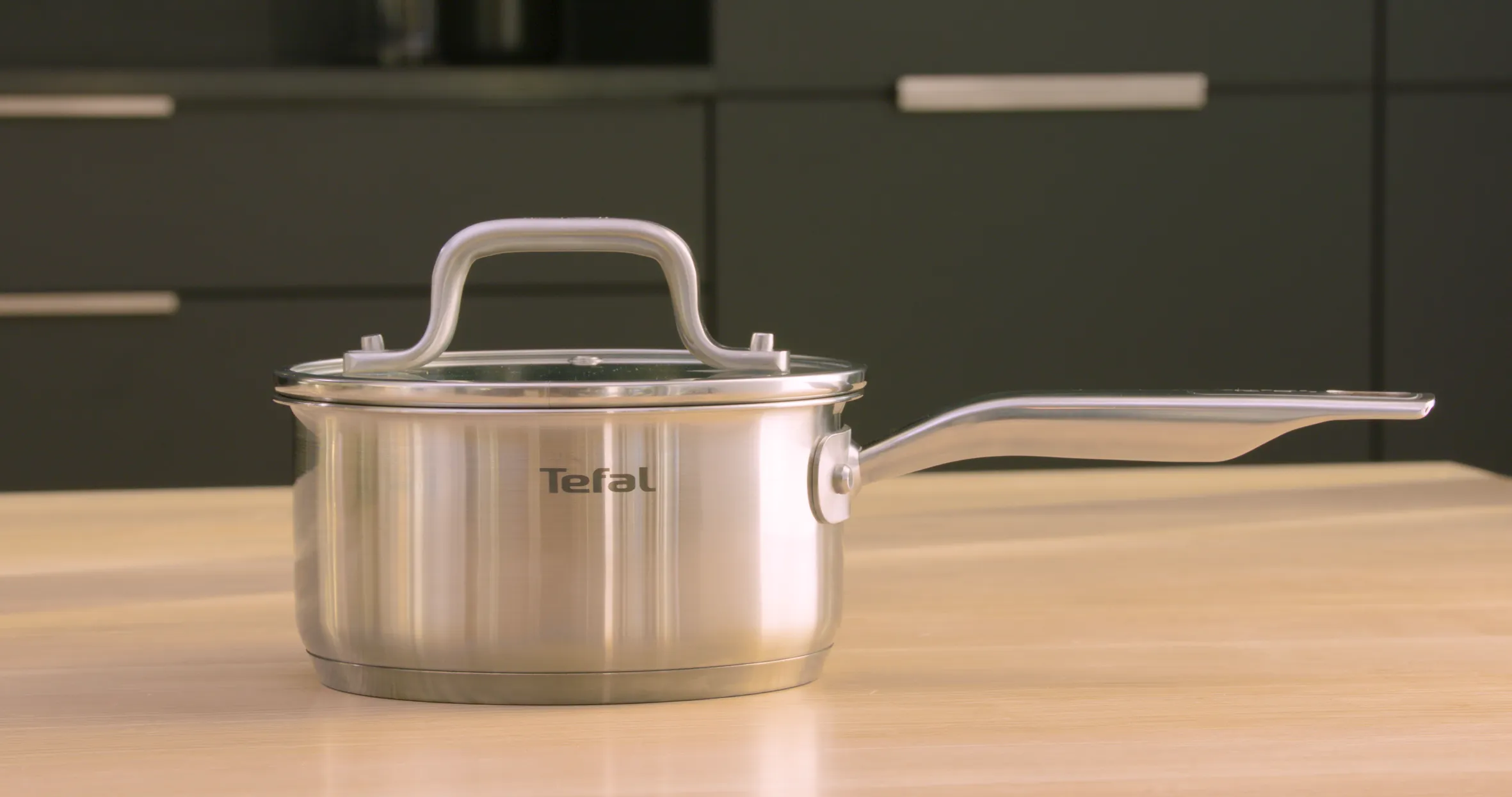 Tefal Virtuoso Stainless Steel Induction Saucepan 16cm/1.6L   Lid