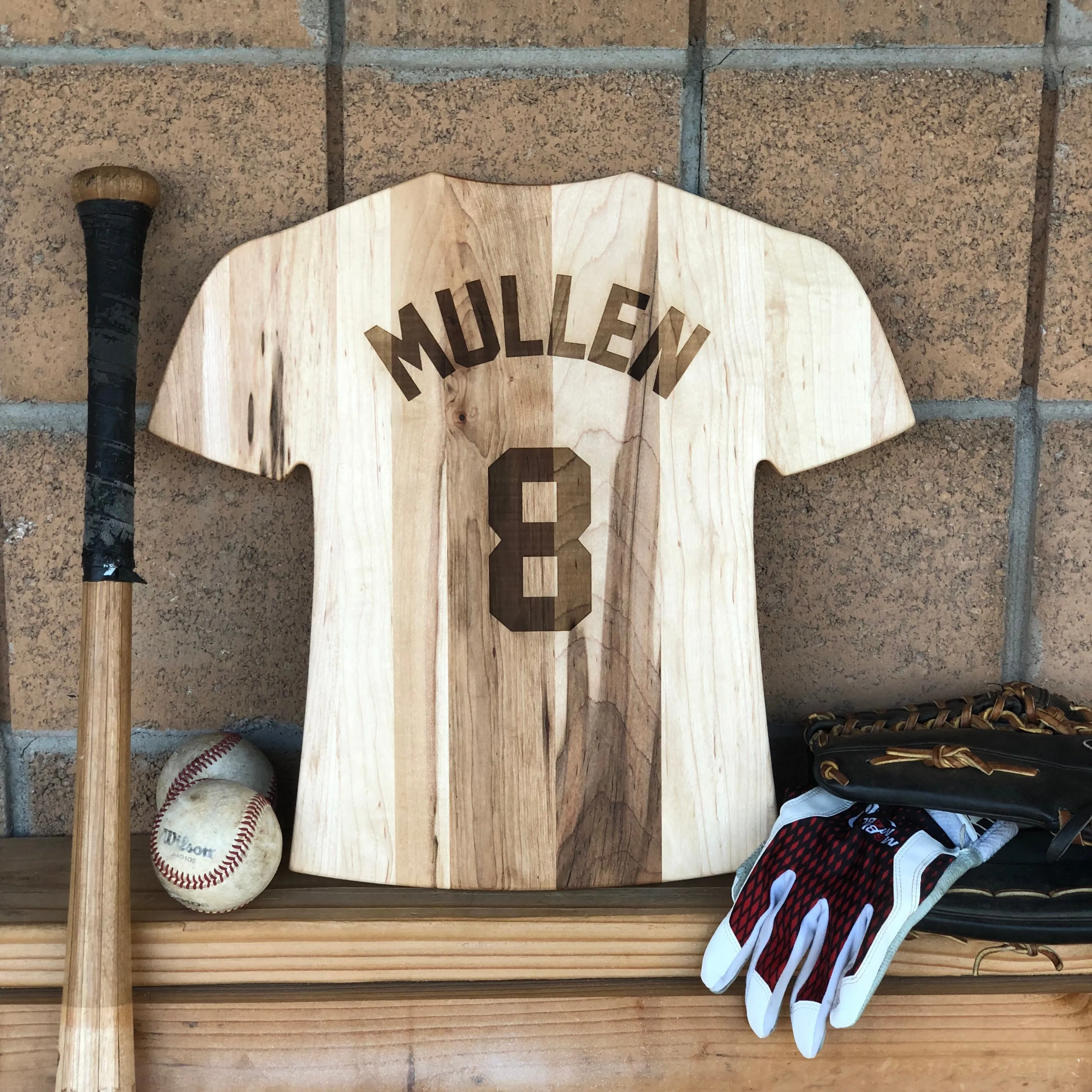 Texas Rangers Team Jersey Cutting Board | Customize With Your Name & Number | Add a Personalized Note