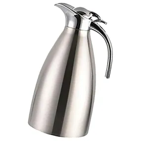 Thermal Carafe Coffee Kettle Jug Stainless Steel 2L Capacity Pot Silver