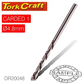 TORK CRAFT DRILL HSS 4.8MM 135DEG 1/CARD INDUSTRIAL BIT DR20048