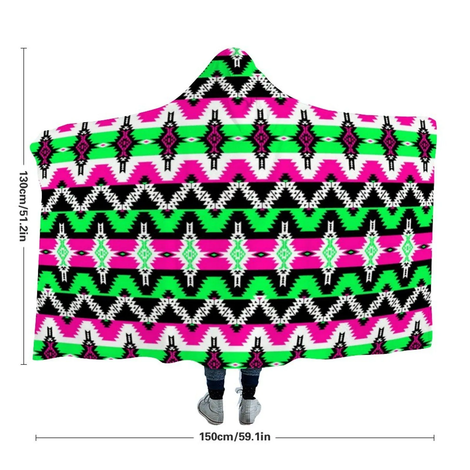 Two Spirit Ceremony Hooded Blanket