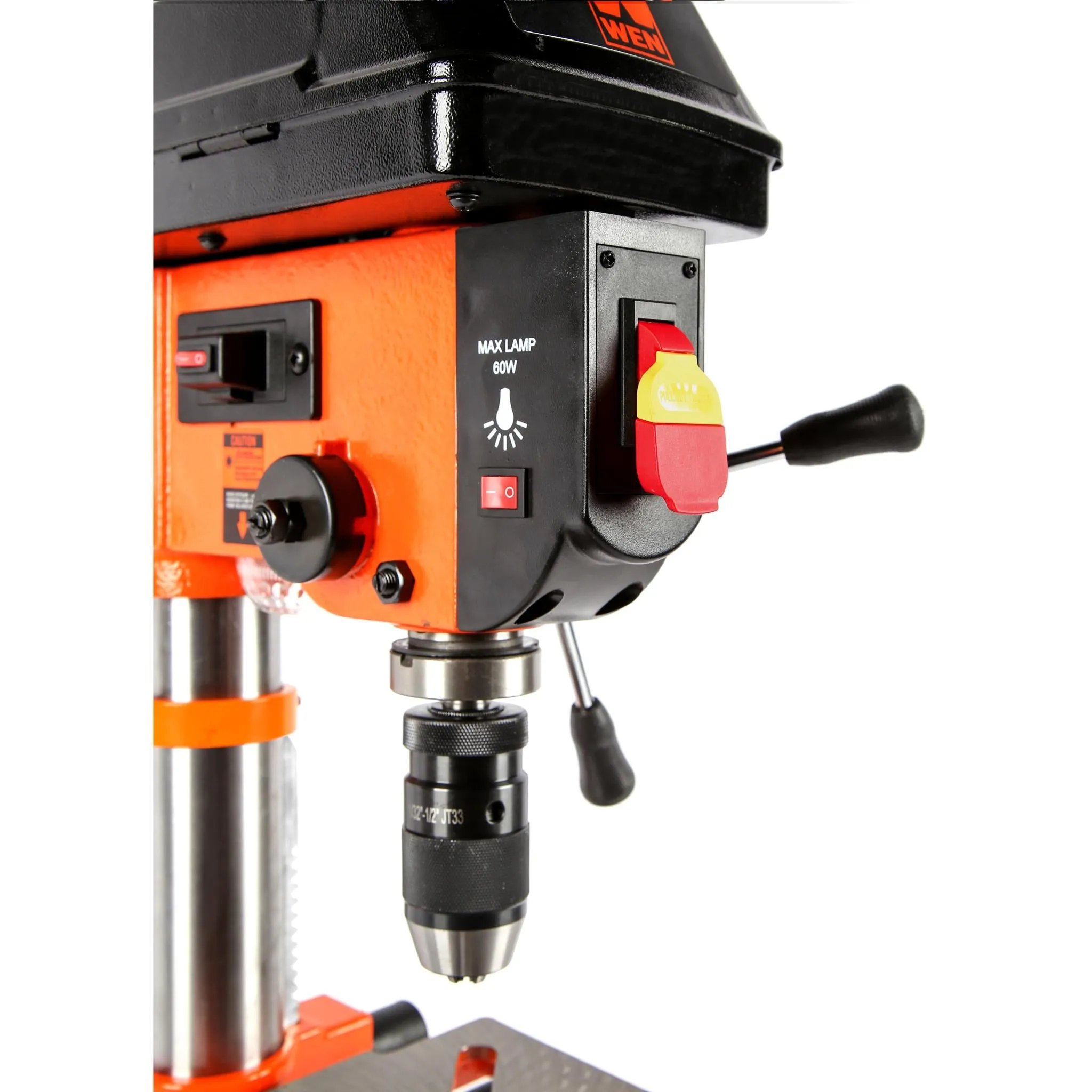 WEN 4211 3.2-Amp 10-Inch 5-Speed Cast Iron Benchtop Drill Press with Laser and Keyless Chuck