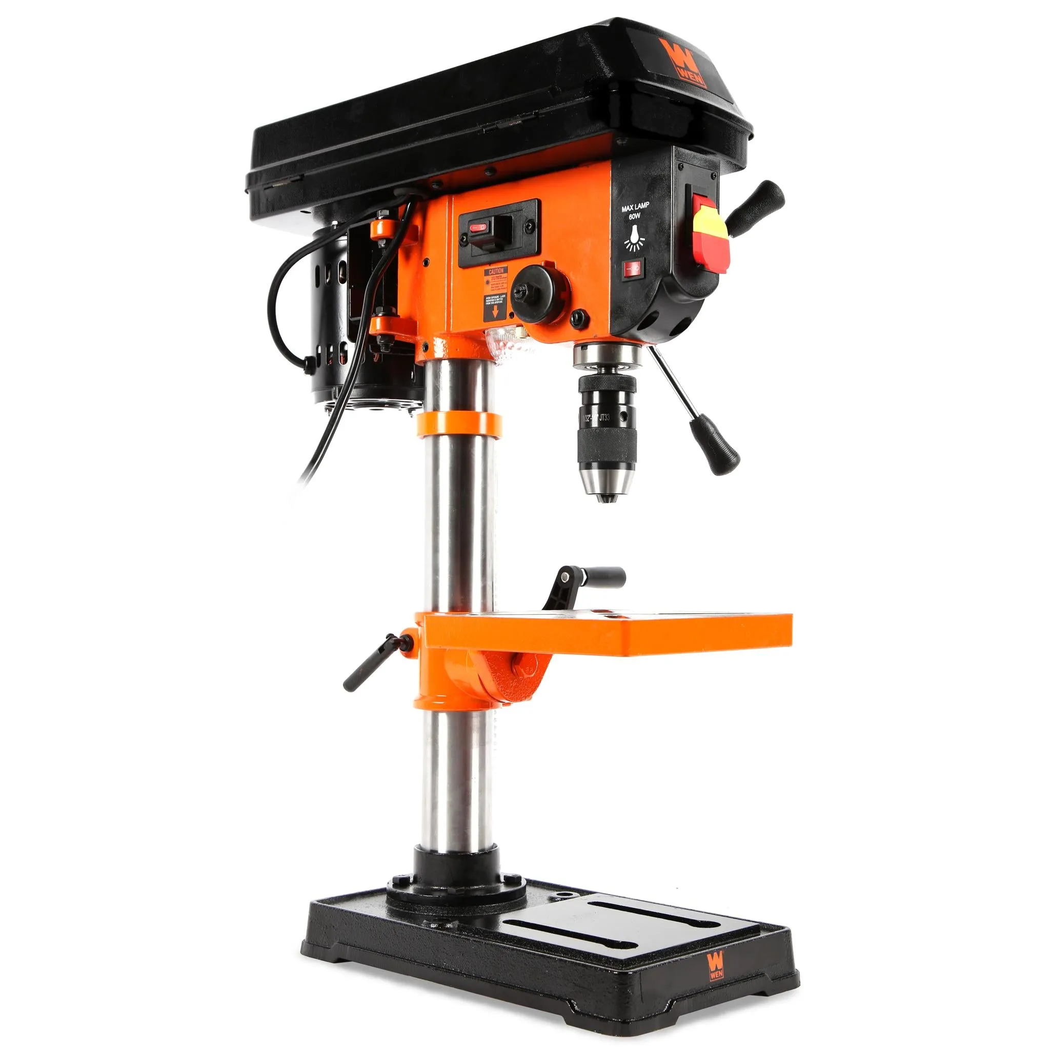 WEN 4211 3.2-Amp 10-Inch 5-Speed Cast Iron Benchtop Drill Press with Laser and Keyless Chuck