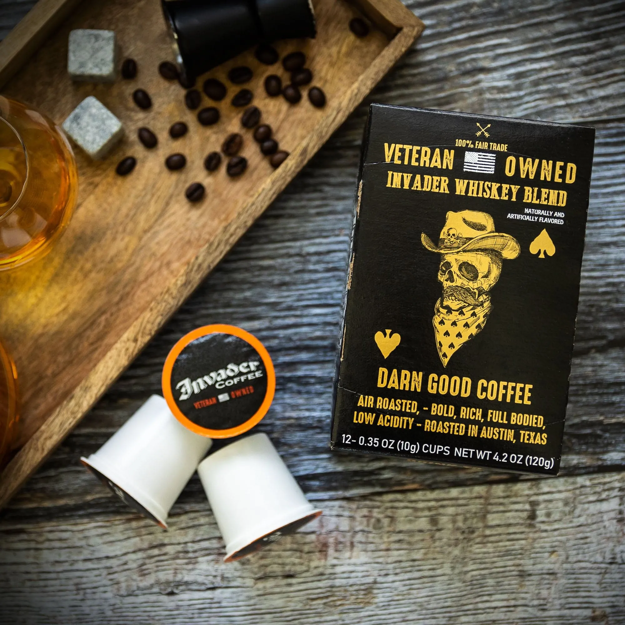 Whiskey 12 ct. K-Cups by Invader Coffee